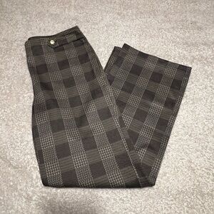 Soho Women’s Plaid Pants - Black and Tan